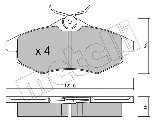 PC.020 PLAQ DE FREIN AV CITROEN C2-C3 I (FC_)1.4 HDi 02.2002-