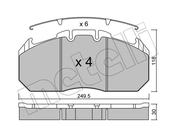 LJX05354U09 PLAQ DE FREIN MAN TG-A /RENAULT/MIDLUM/PREMIUM (BLOK FOR)