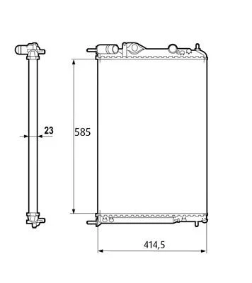 RADIATEUR (585X415X23)R.MEGANE I-SCENICI (+/- CLIM)732316