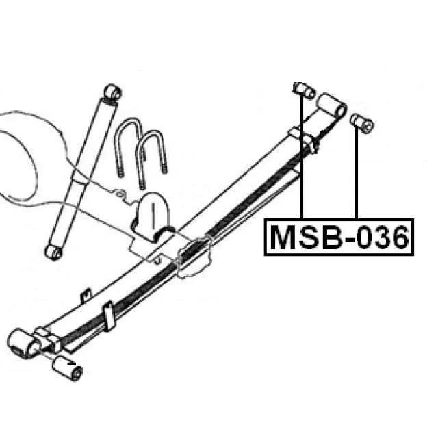 CAOUTCHOUC DE RESSORT A LAME MITSUBISHI L200 (45X27X16) 1/SACH