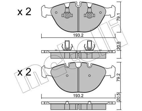 J.PLAQ FREIN AV BMW X5 (E53) =GDB1529=22-0771-0