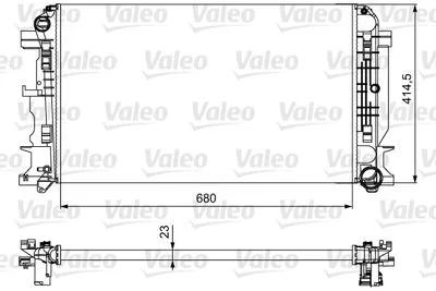 RADIATEUR(680X415X23) MERCEDES SPRINTER W906  2006--->(SANS CLIM)