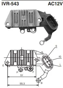 REGULATEUR D'ALTERNATEUR TOYOTA HILUX VIGO