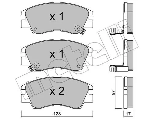 PX.201PLAQ DE FREIN MISTSUBISHI MONTERO L200-L300=22-0115-0