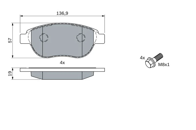 PLAQ DE FR AV(137,1x57,2x18,2) PEUG 206/207 1.6 HDi 2006-2013