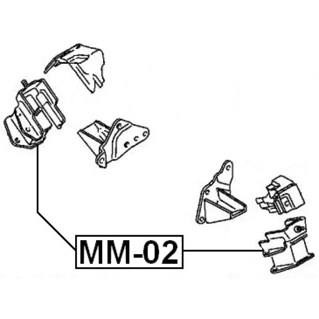 SUPPORT MOT. AV/D MITSUBISHI PAJERO II 1/SACH