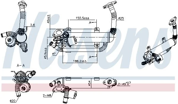 MODULE REFROIDISSEUR VANNE EGR AUDI A3-VW CADDY III 1.9 TDI=NIS-98927