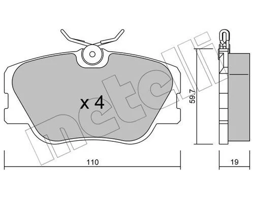 PM.531PLAQ DE FREIN MERCEDES 190-200-220-240-250 D AV