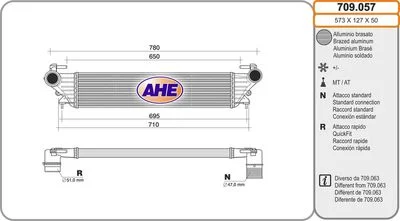 INTERCOOLER FIAT 500 -FIAT TIPO BERLINE 2016--- NIS-96272