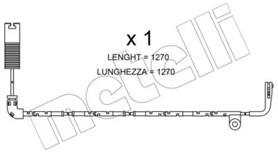 TEMOIN D'USURE POUR PLAQ.FREIN AR RANGE ROVER III -->2012 L=1270mm
