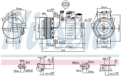 COMPRESSEUR CLIM MERCEDES CLASSE C (W205) C 180 -2018--=NIS-890115