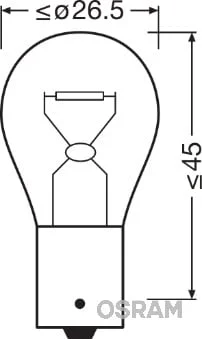 LAMPE 12V  21W  BA15S