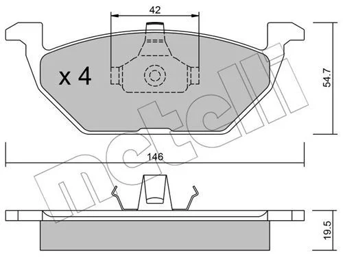 PA.106 PLAQ.FREIN AUDI A3  SEAT Cordoba III - Leon- SKODA=22-0211-0