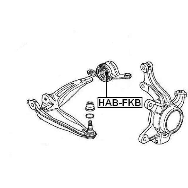 SILEN BLOC TRIANGLE COTE DROIT HONDA CIVIC VIII FD R18A2 09.05 1/SACH