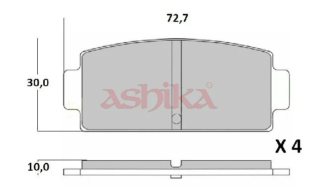 PLQ FR AR(72,7x30x10)LIGIER JS RC/JS50-MICROCAR M.GO 0.5 2009/2020--