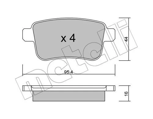 PR.230 JEU PLAQ FREIN AR KANGOO II BEBOP 1.5DCI =FDB4186