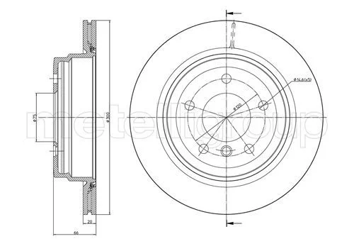 Disque de frein arrière METELLI · Ø 300 mm