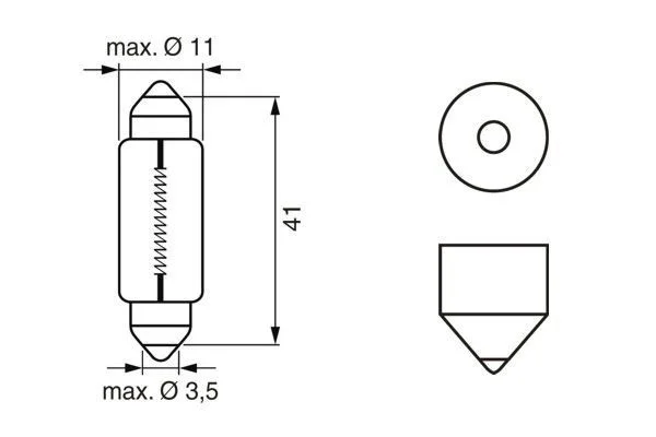 LAMPE 12V /10W ECO (SV8,5-8)=6411  BOITE 10