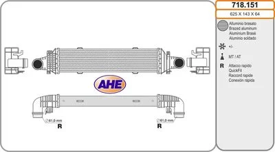 INTERCOOLER MERCEDES CLASSE C (W204) C 220 CDI -2008-2014