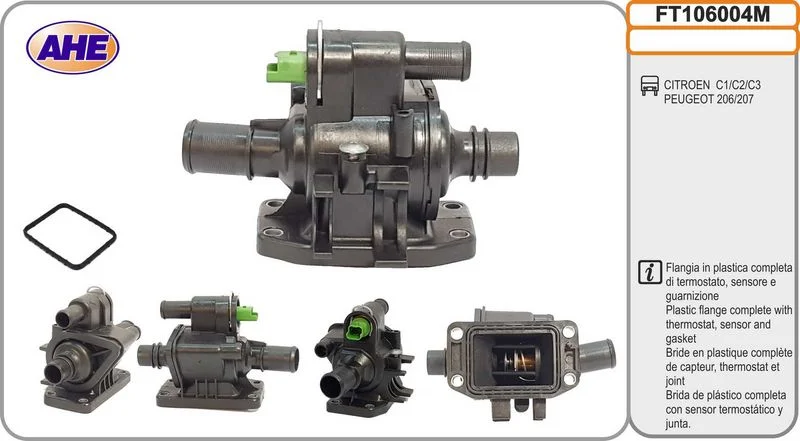 BOITIER DE THERMOSTAT FORD FIESTA-PGT 107/206 1,4 Hdi 2006-2015