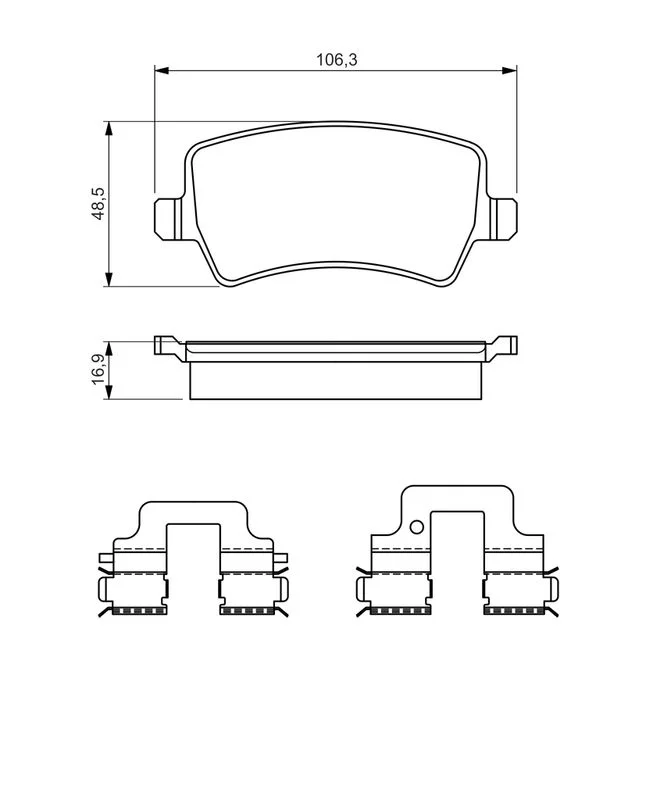 PLQ FR ARR (106x48,9x16,9) FORD GALAXY II 2.0 TDCi 2006-2015