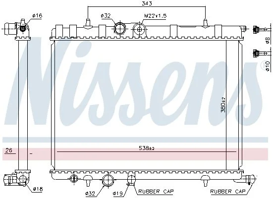 RADIETEUR D'EAU CIT BERLINGO/C4-PEUG 206/307/PARTNER 2.0 HDi 2002-08