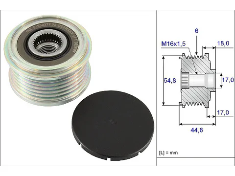 POULIE ALT(6PK) DACIA LOGAN-SANDERO-R.CLIO II,KANGO=588061=5350114100