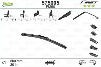 BALAI D'ESSUI -GLACE FIRST FLAT 50 Cm -VFB50 (rempl par 575005)