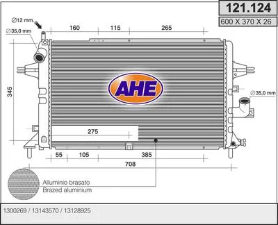 RAD D EAU OPEL ZAFIRA - ASTRA H (A04) 2005---2010 =AHE-01OP310