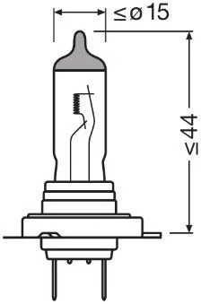 LAMPE H7 12V 55W 5000K Halogène  PX26 d (JEU DE DEUX LAMPES )
