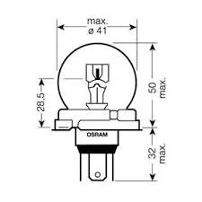 LAMPE 12V 80W P45T  REMP PAR  64204SB