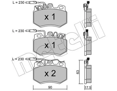 PP.040 PLAQ PLAQ DE FREIN AVT PEUGEOT 205 -C15 =22-0049-0