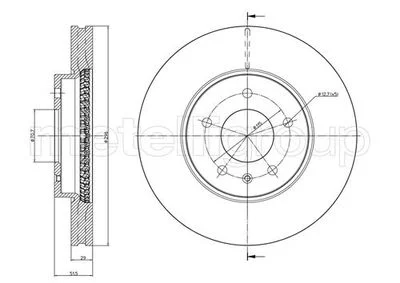 Disque de frein avant METELLI · Ø 296 mm