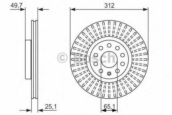 Disque de frein avant BOSCH · Ø 312 mm