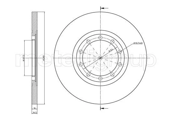 DIS DE FR AR F.TRANSITE  2.2-2,4 TDCI simple 280x107,5x16,3x5=230998C