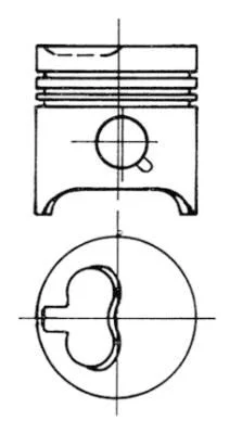 PIST PEUGEOT 205D  D.83, Axe:25, HA:46,8, CH:25 =0392400