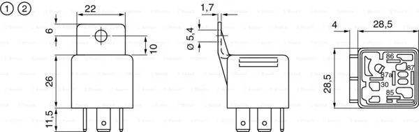 RELAIS  ( 5 fiches ) (12V) MULTI APPLICATION 6555HJ
