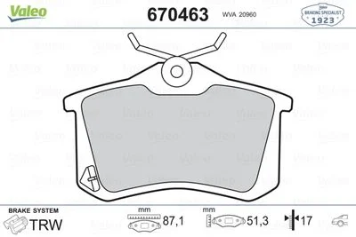 PLAQ DE FR ARR A3,A4,A6, SEAT T.T-VW PASSAT 3B3 =FDB1788=22-0100-1