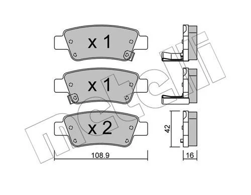 PLAQ.FR AR HONDA CR-V III-2,2 i-CDTI 2007 = GDB3446=FDB4233=22-0790-0