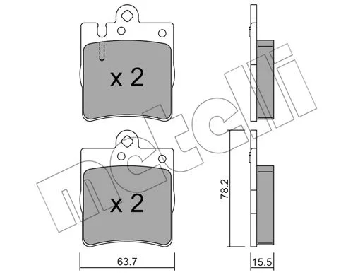 PLAQ.FR MER CLAS E(W210)-C(W203)-CLK 95-06 AR=GDB1421=22-0344-0