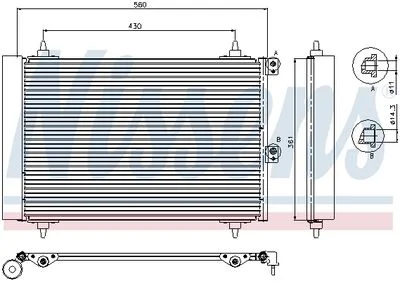 CONDENSEUR CITROEN BERLINGO -PEUGEOT PARTNER 1.6 HDi -2006-2008